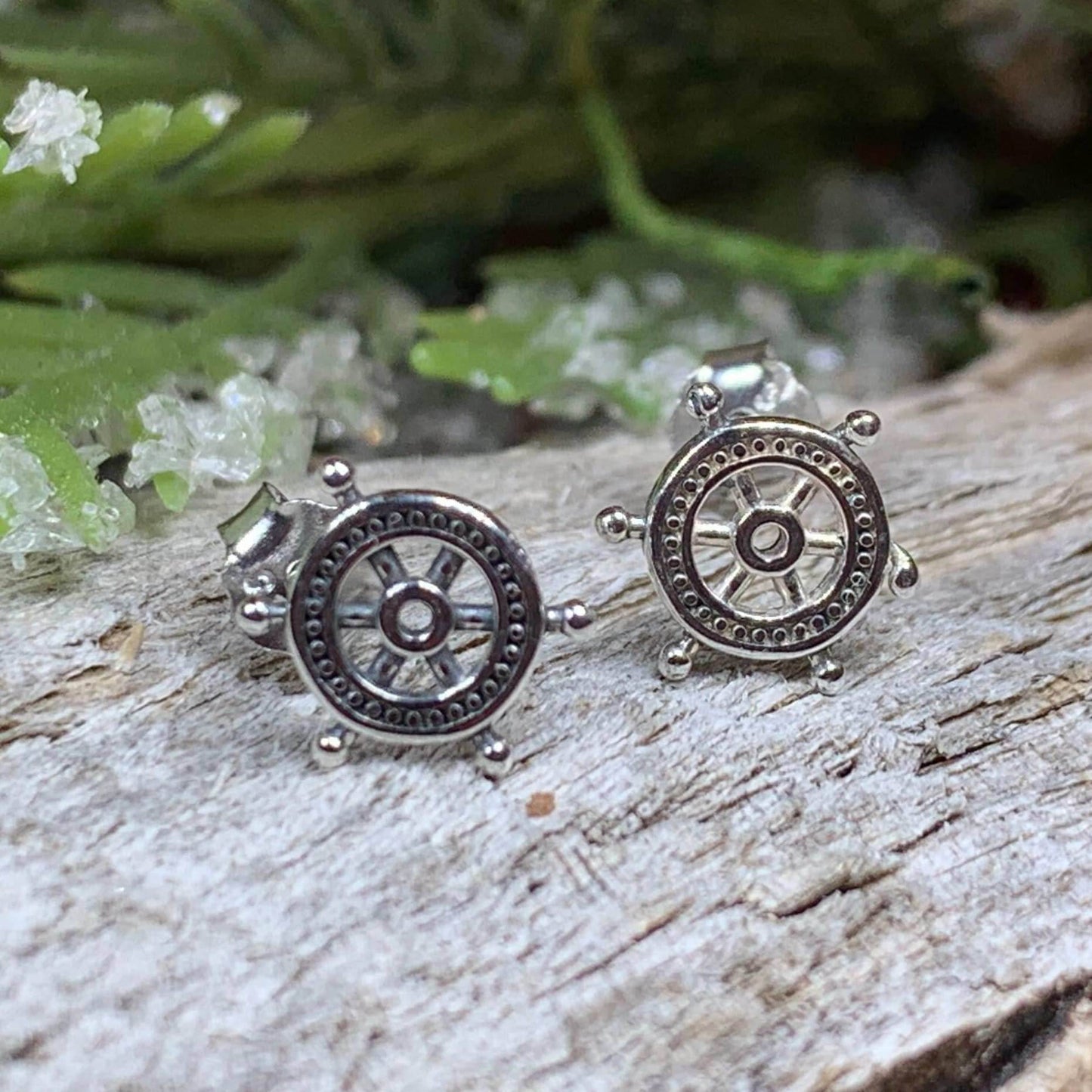 Ship's Helm Stud Earrings - 