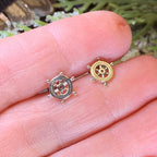 Ship's Helm Stud Earrings - 