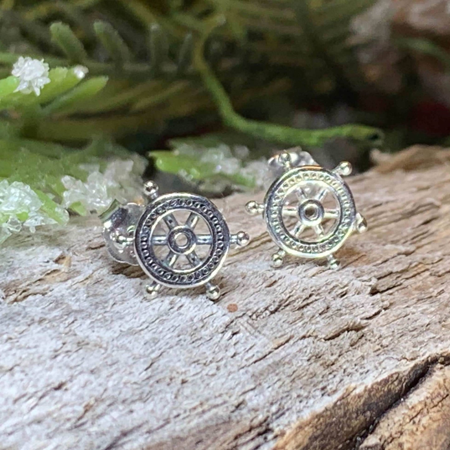 Ship's Helm Stud Earrings - 