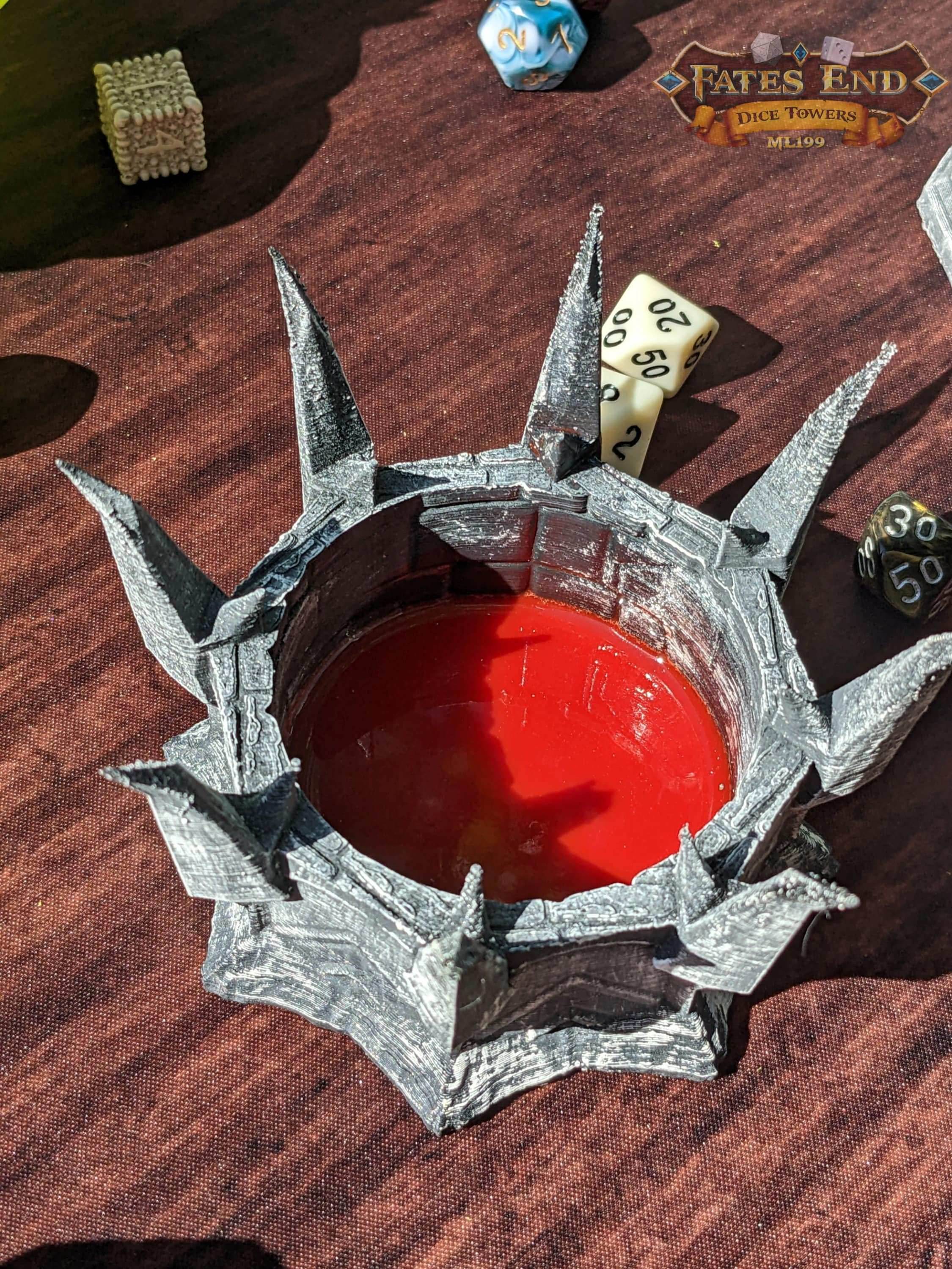 Evil Necromancer Dice Cup/Dice Bowl/Coaster-Fate's End Collection - Black / Small