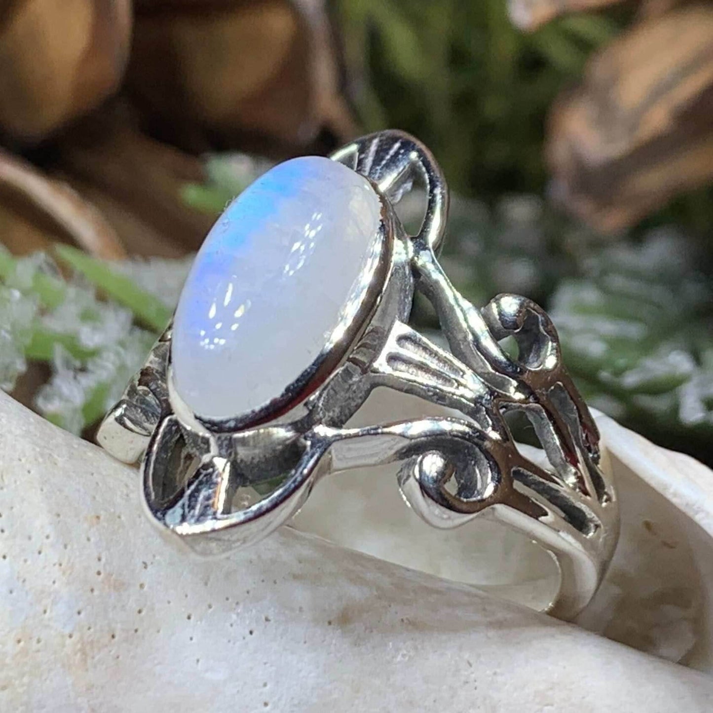 Slyvia Celtic Ring - 5 1/2 / Moonstone