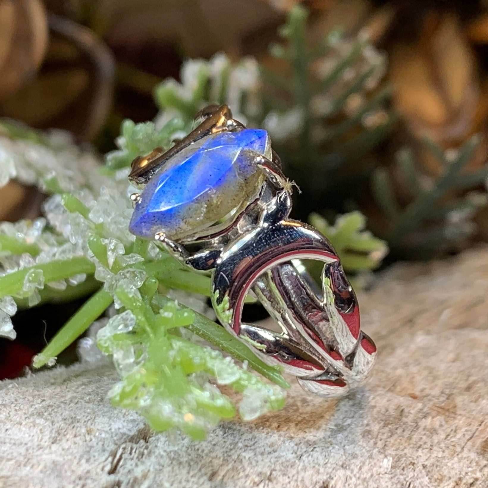 Solstice Triple Moon Ring - 6 / Amethyst