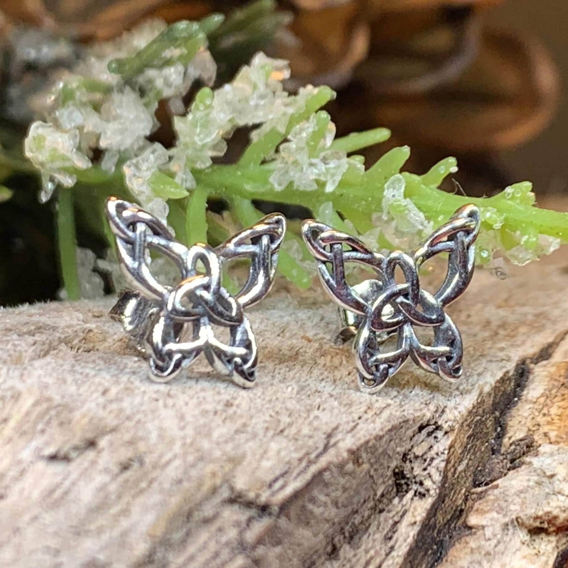 Celtic Butterfly Post Earrings - 