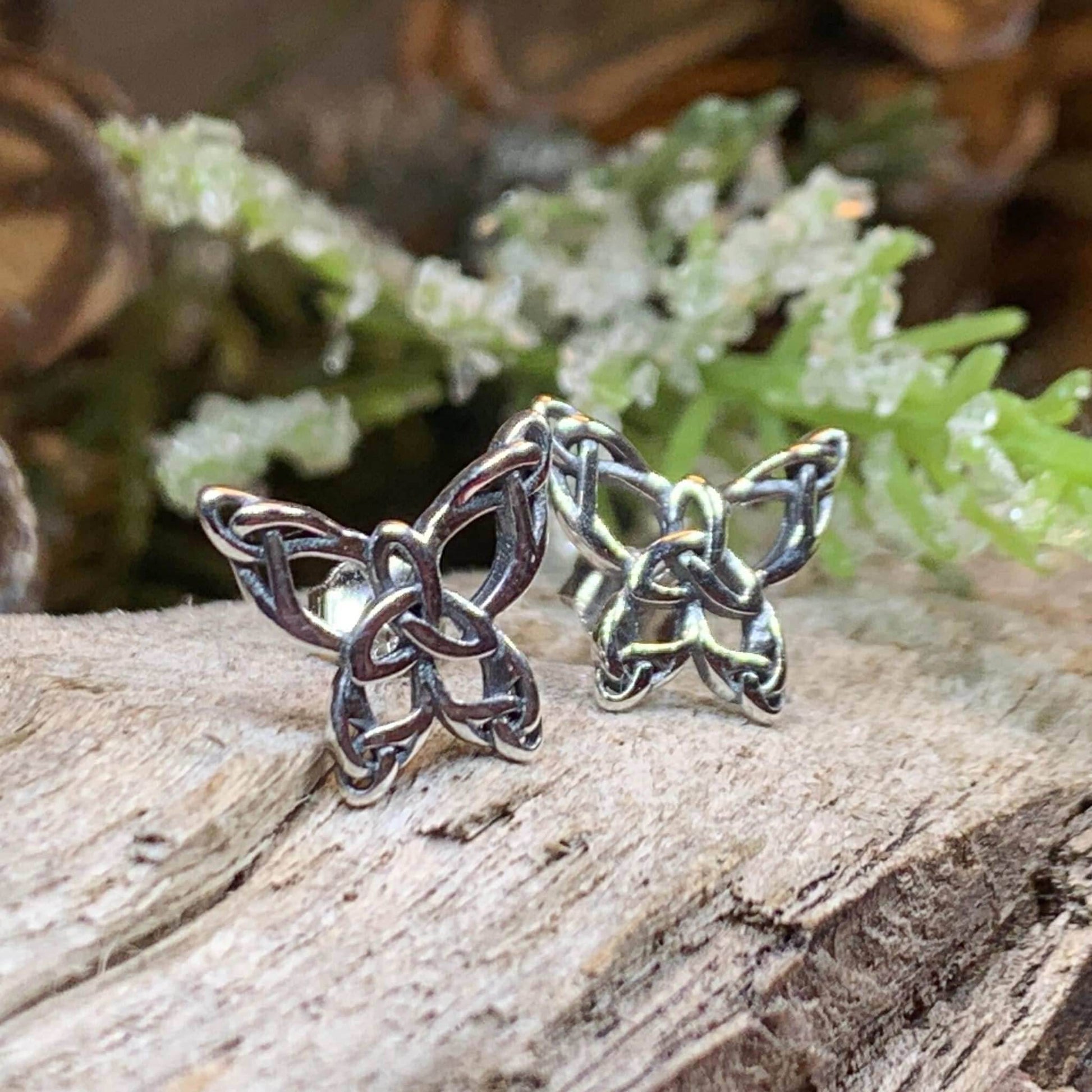 Celtic Butterfly Post Earrings - 