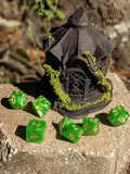 Elanor's Garden 3D Printed Dice Jail | RPG Dice Vault | D20 Storage Box | Player Gift - Mythic Roll Collection by Unchained Games. - Black / Yes- Include Random Dice Set