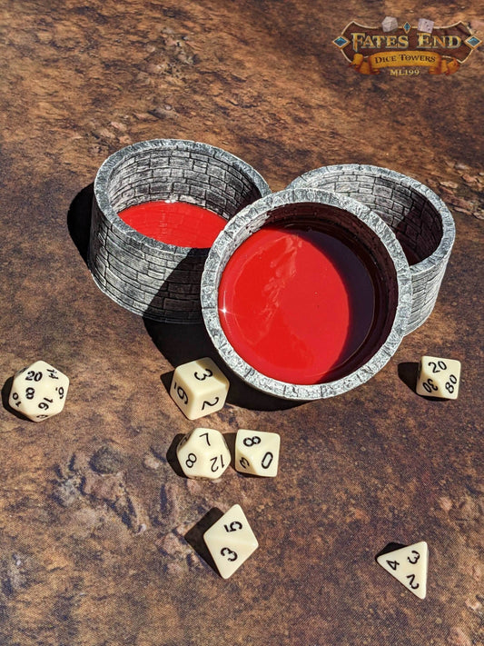 Dice Cup/Dice Bowl/Coaster-Fate's End Collection - Black / Small
