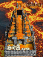 Aztec Style Temple 3D Printed Dice Tower - Fate's End Collection - Tabletop RPG - Unearth Ancient Rolls! - Black / Yes- Include Random Dice Set