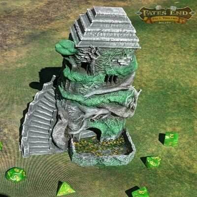 Centaur Dice Tower - Fate's End Collection - Gallop Through Mythical Realms with Every Thundering Roll. - Black / Yes- Include Random Dice Set