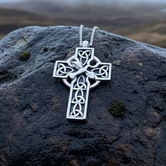 Celtic Dove Cross Necklace