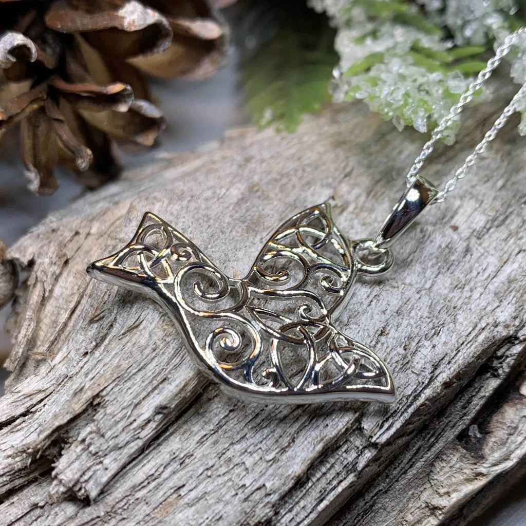 Trinity Knot Dove of Peace Necklace - 