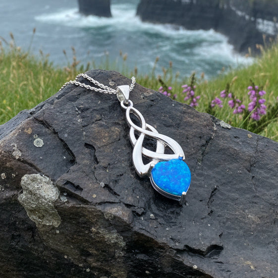 Cayla Opal Celtic Knot Necklace