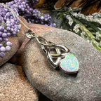 Cayla Opal Celtic Knot Necklace - 18 / Blue
