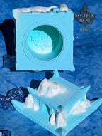 Frost Giant 3D Printed Dice Jail | RPG Dice Vault | D20 Box | DnD Player Gift | Mythic Roll by Unchained Games- A Frozen Prison of Ice! - Black / Yes- Include Random Dice Set