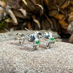 Emerald Shamrock Earrings - 