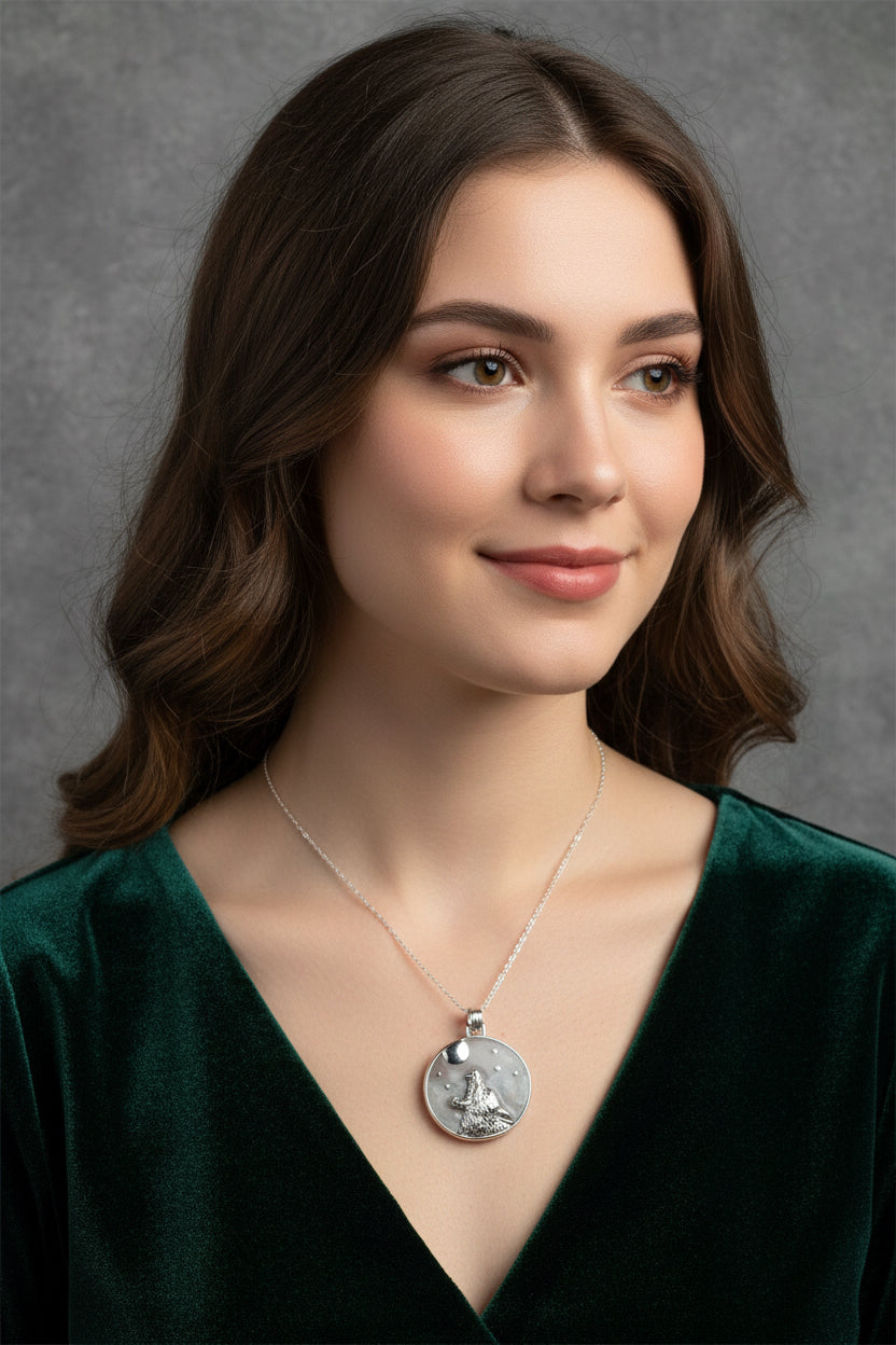 Midnight Wolf Necklace