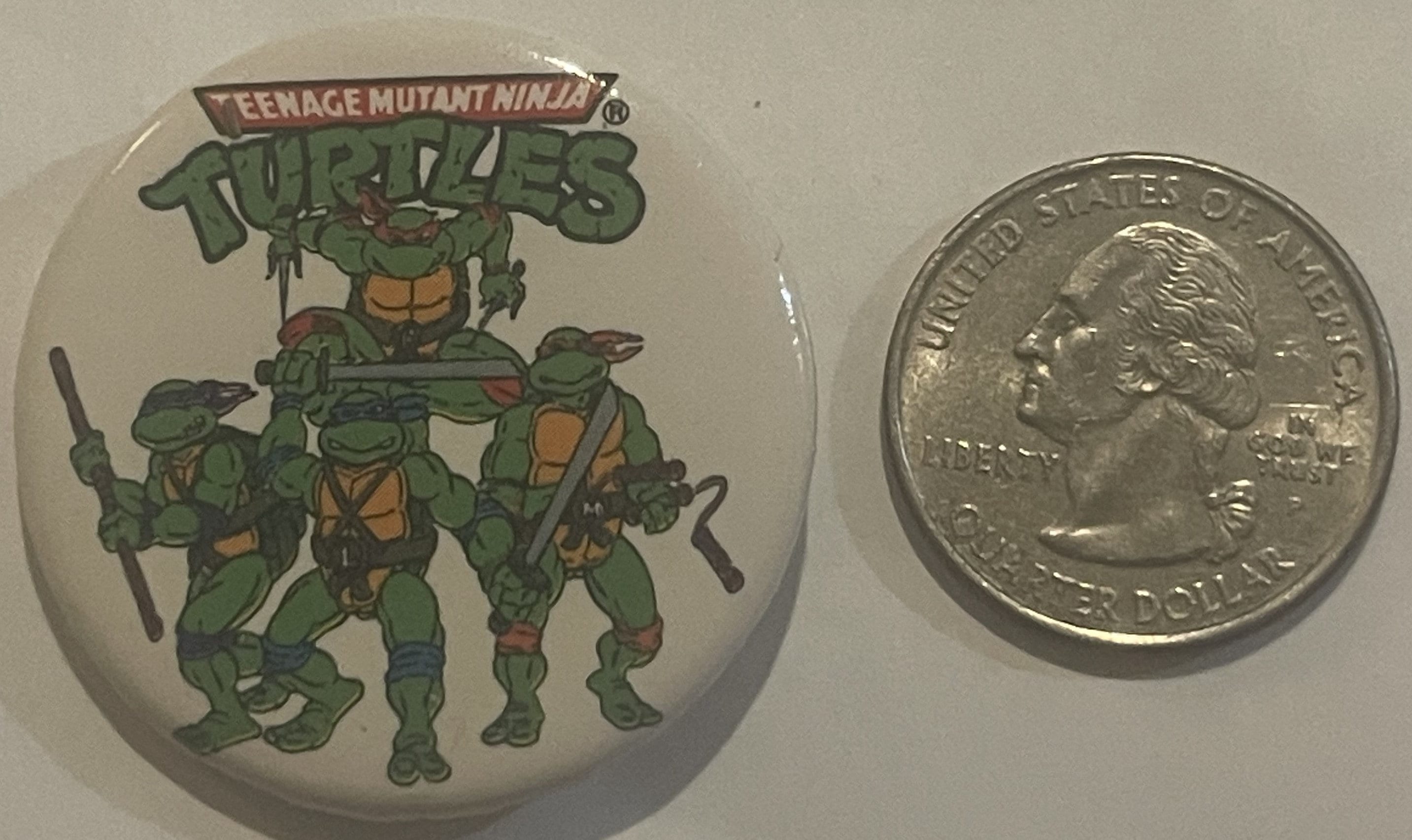 Vintage Teenage Mutant Ninja Turtles Movie Battle Pin Collectible