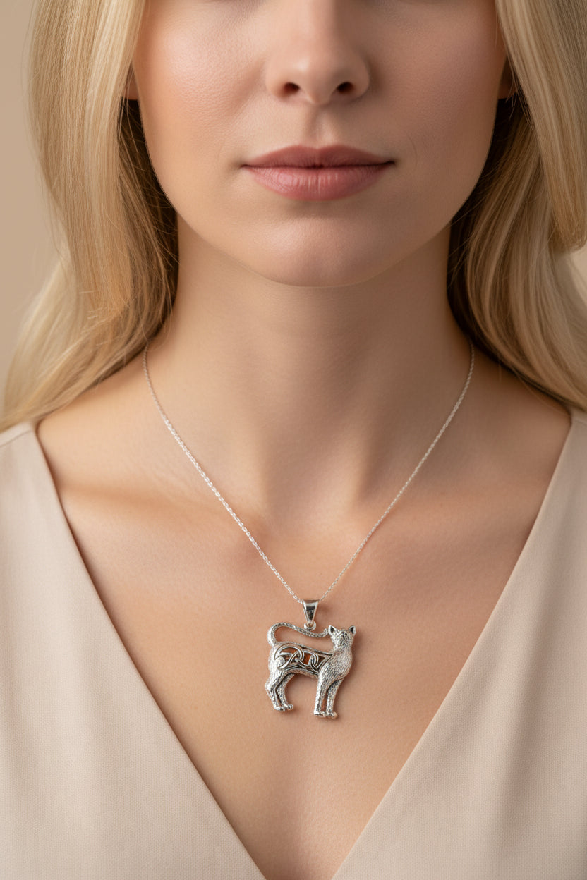 Eislyn Celtic Cat Necklace