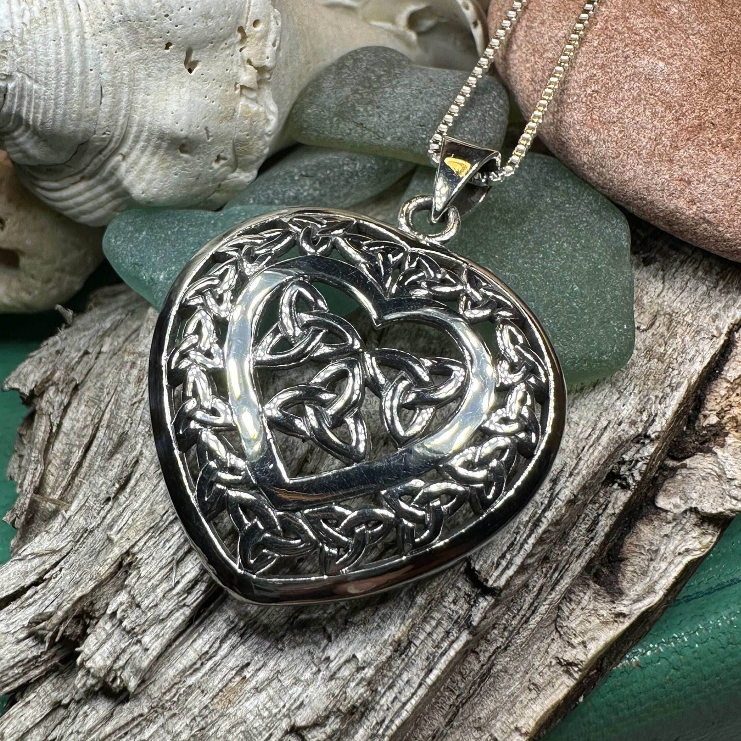 Celtic Loving Heart Necklace - 18