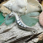 Elegant Seahorse Necklace - mother of pearl
