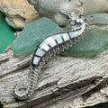 Elegant Seahorse Necklace - mother of pearl