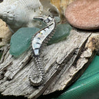 Elegant Seahorse Necklace - mother of pearl