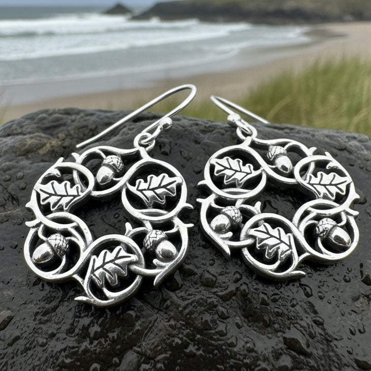 Oak Leaf Wreath Earrings