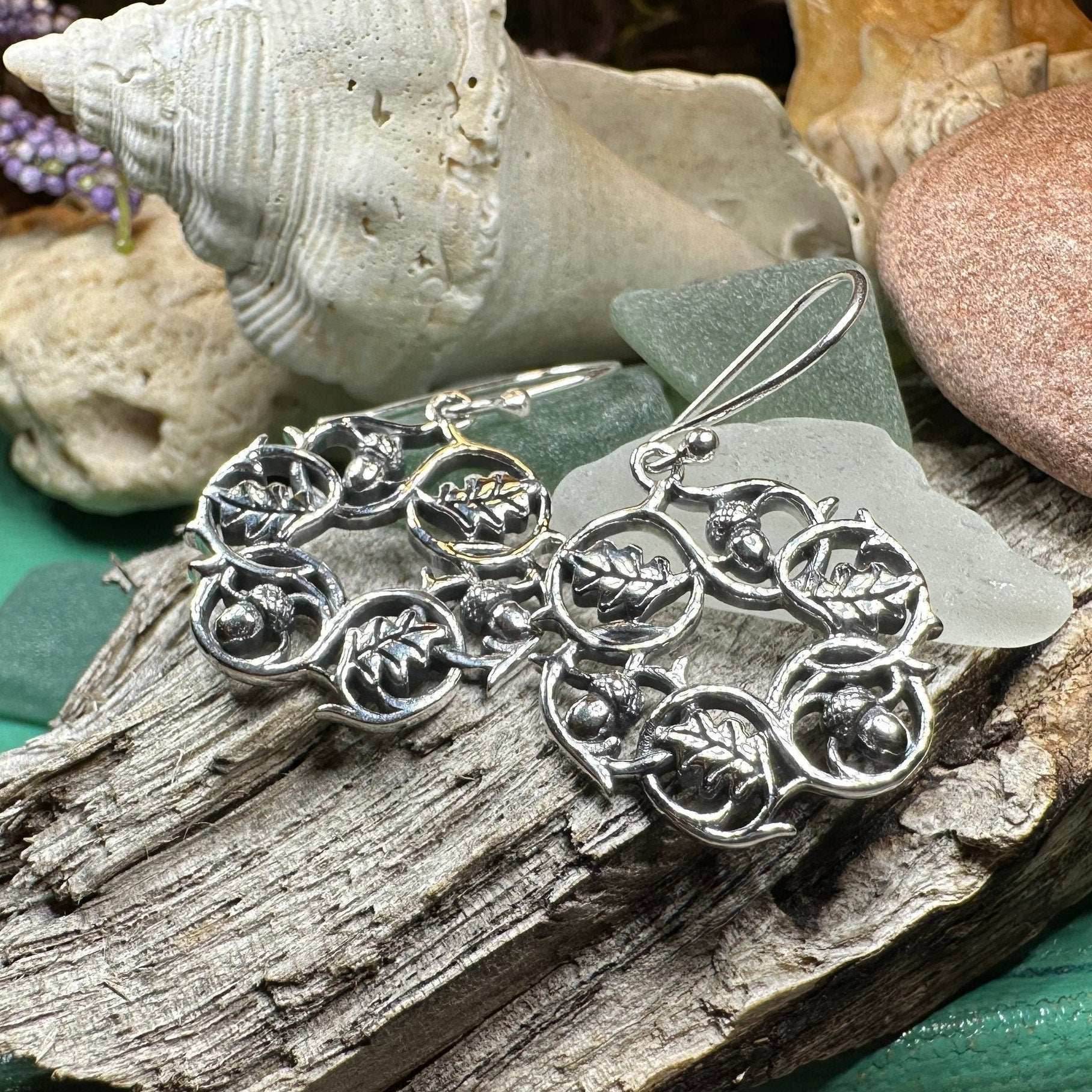 Oak Leaf Wreath Earrings - 