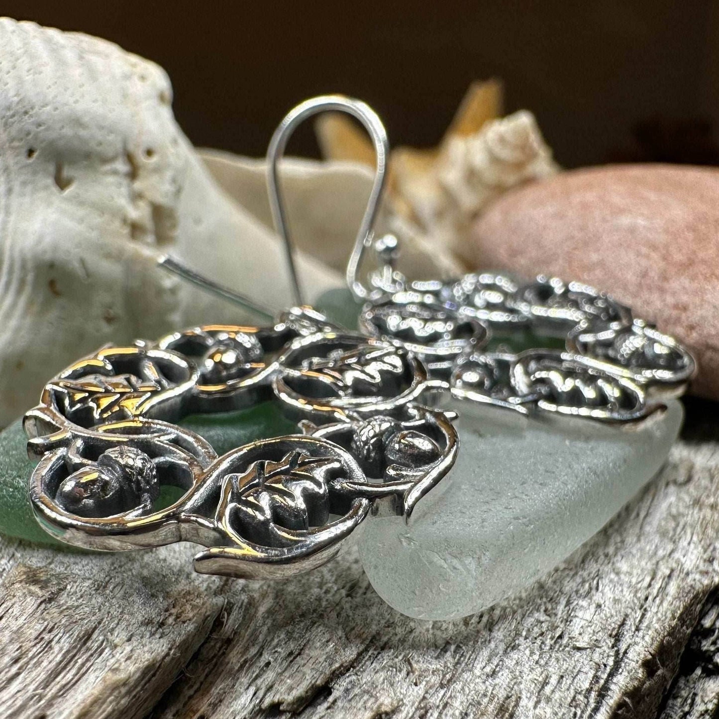 Oak Leaf Wreath Earrings - 