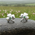 Emerald Shamrock Earrings