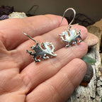 Modern Welsh Dragon Earrings - 
