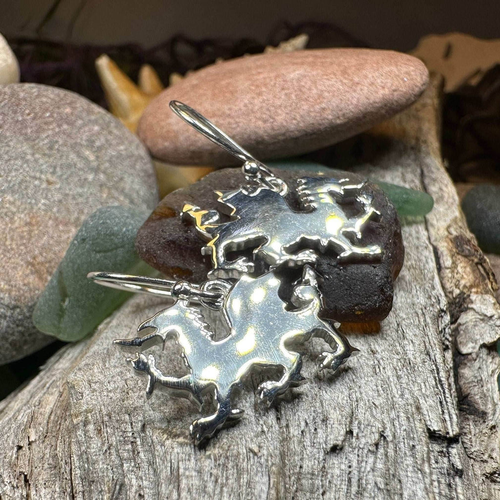 Modern Welsh Dragon Earrings - 