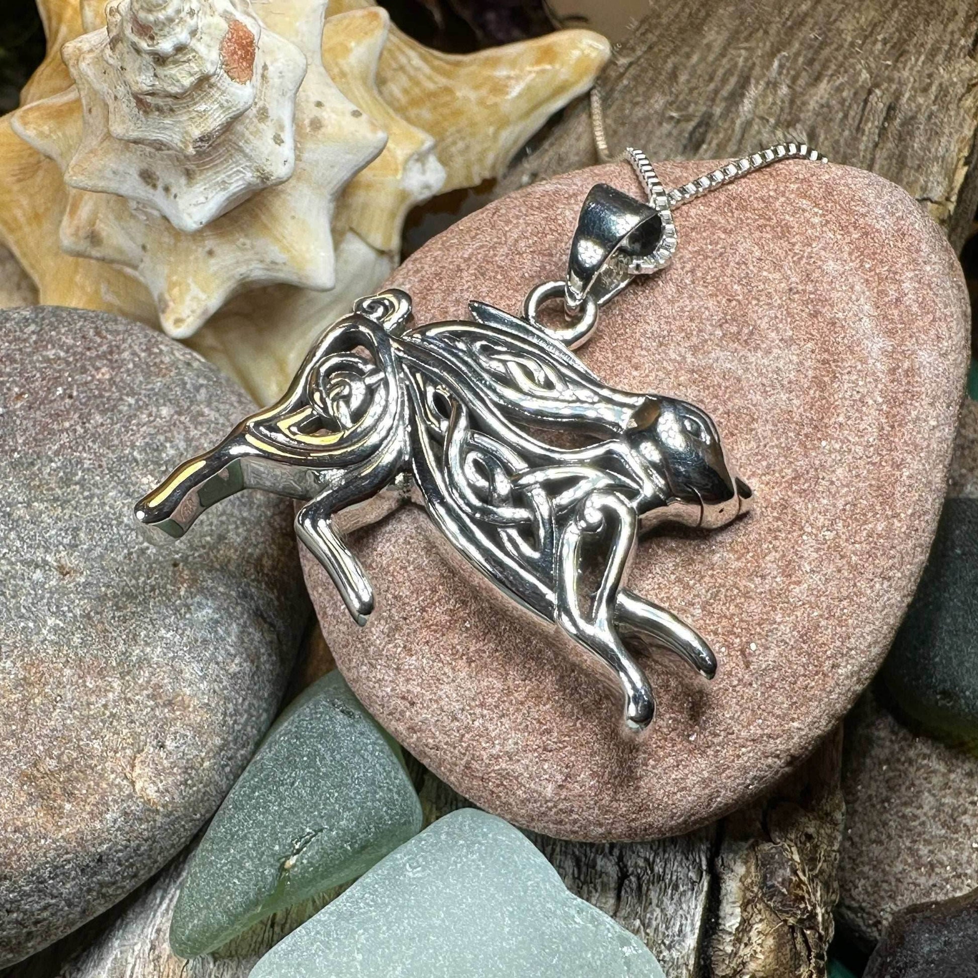 Ligach Celtic Rabbit Necklace - 18