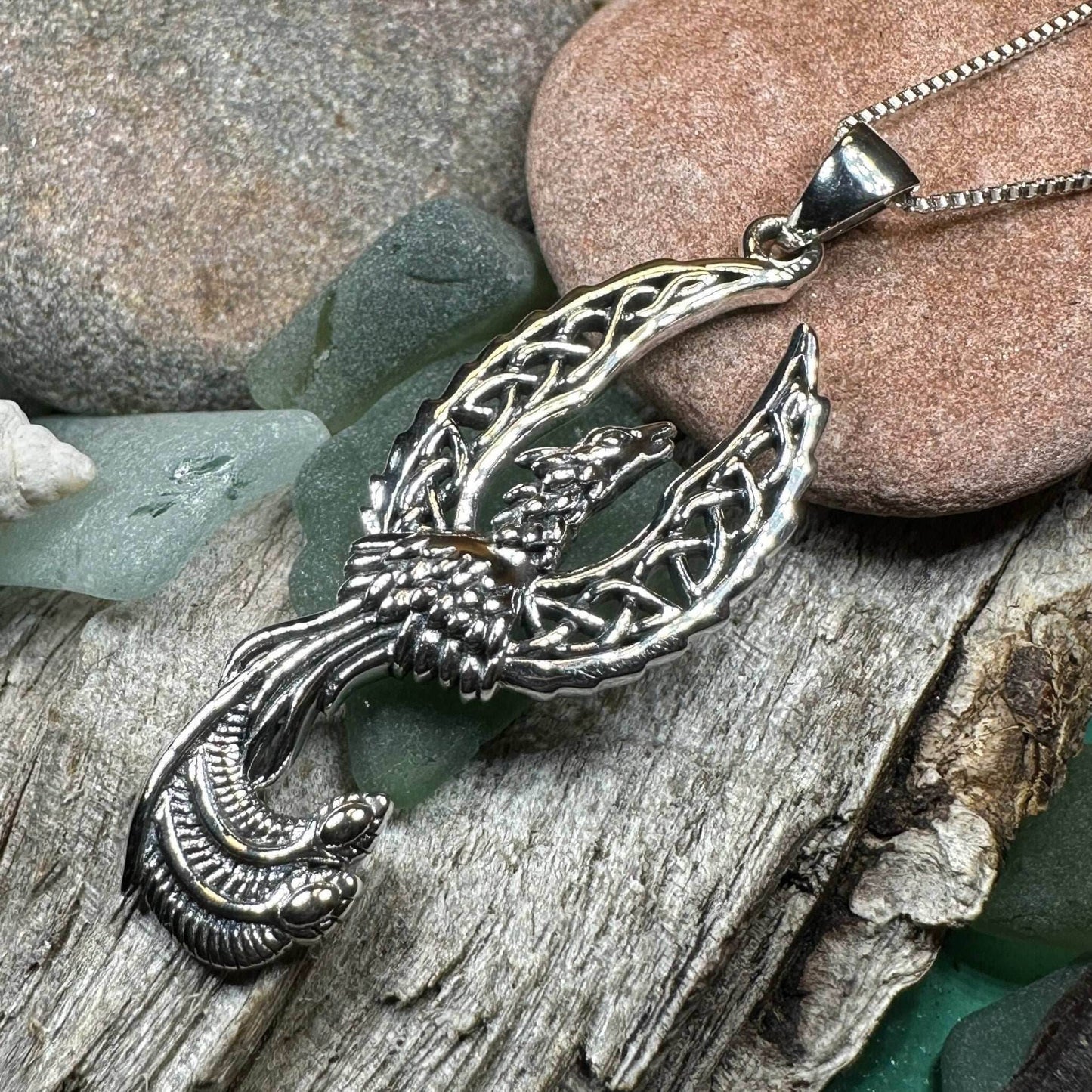 Eternal Rising Phoenix Necklace - 18
