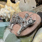Shavella Celtic Cat Necklace - 18