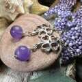 Four Leaf Clover Earrings - Amethyst