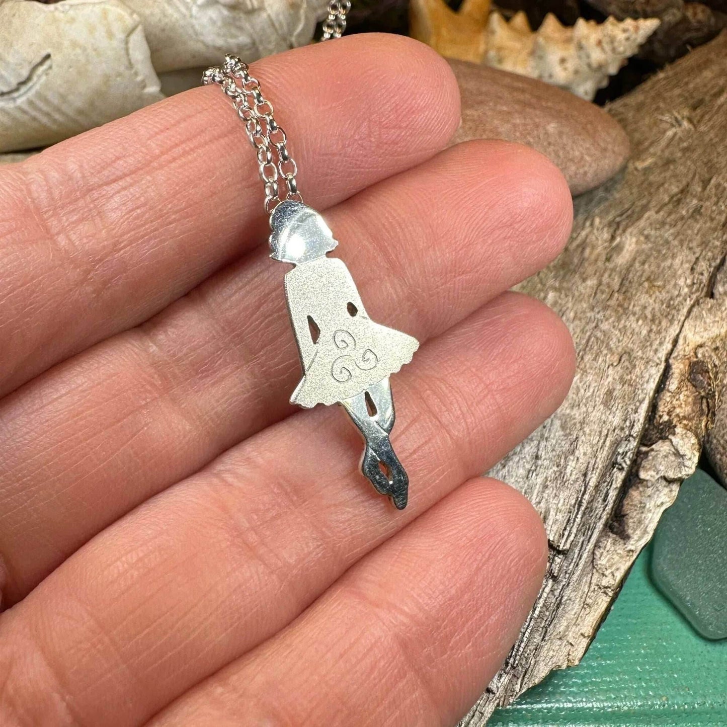 Triskele Irish Dancer Necklace - satin finish dress