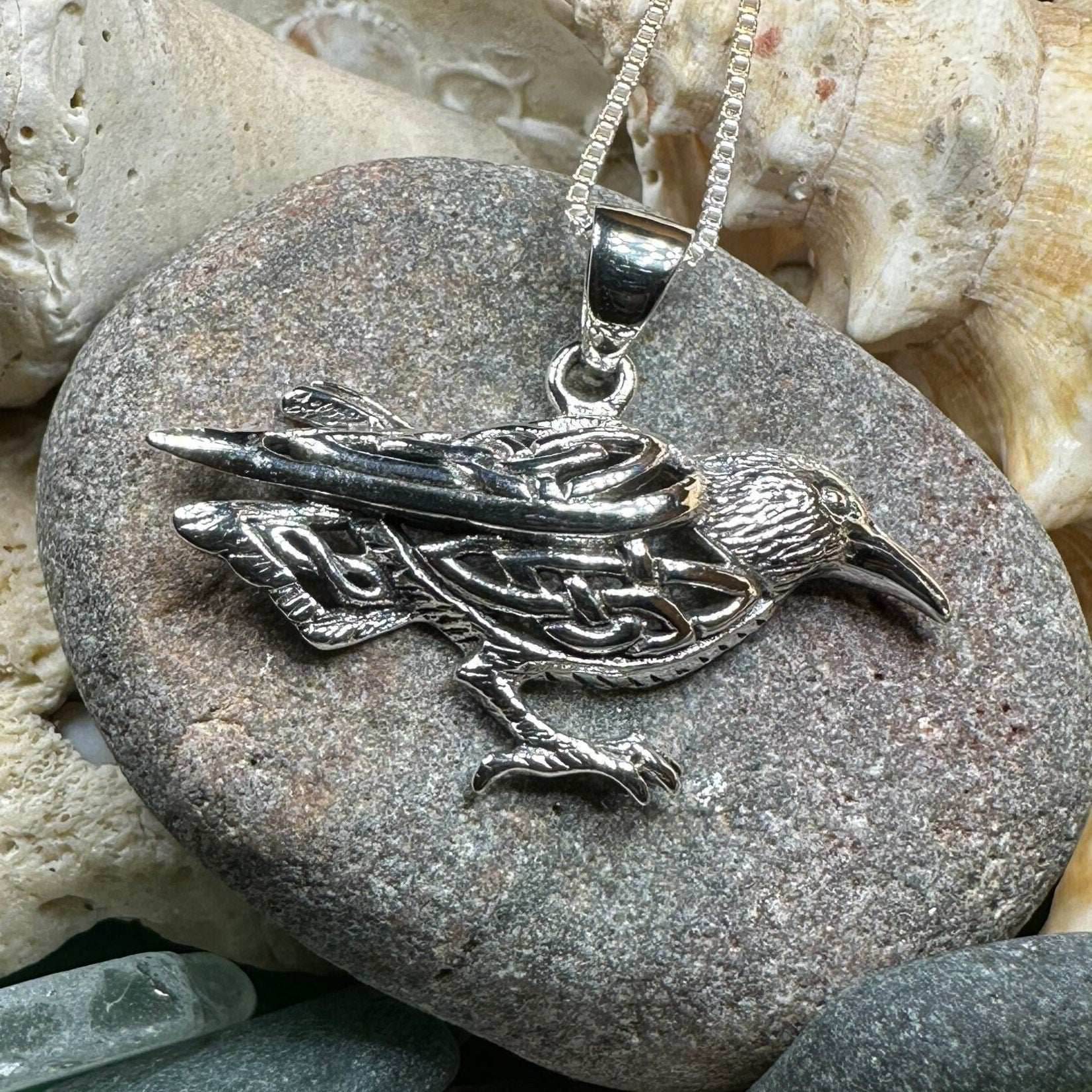 Eventide Celtic Raven Necklace - 18