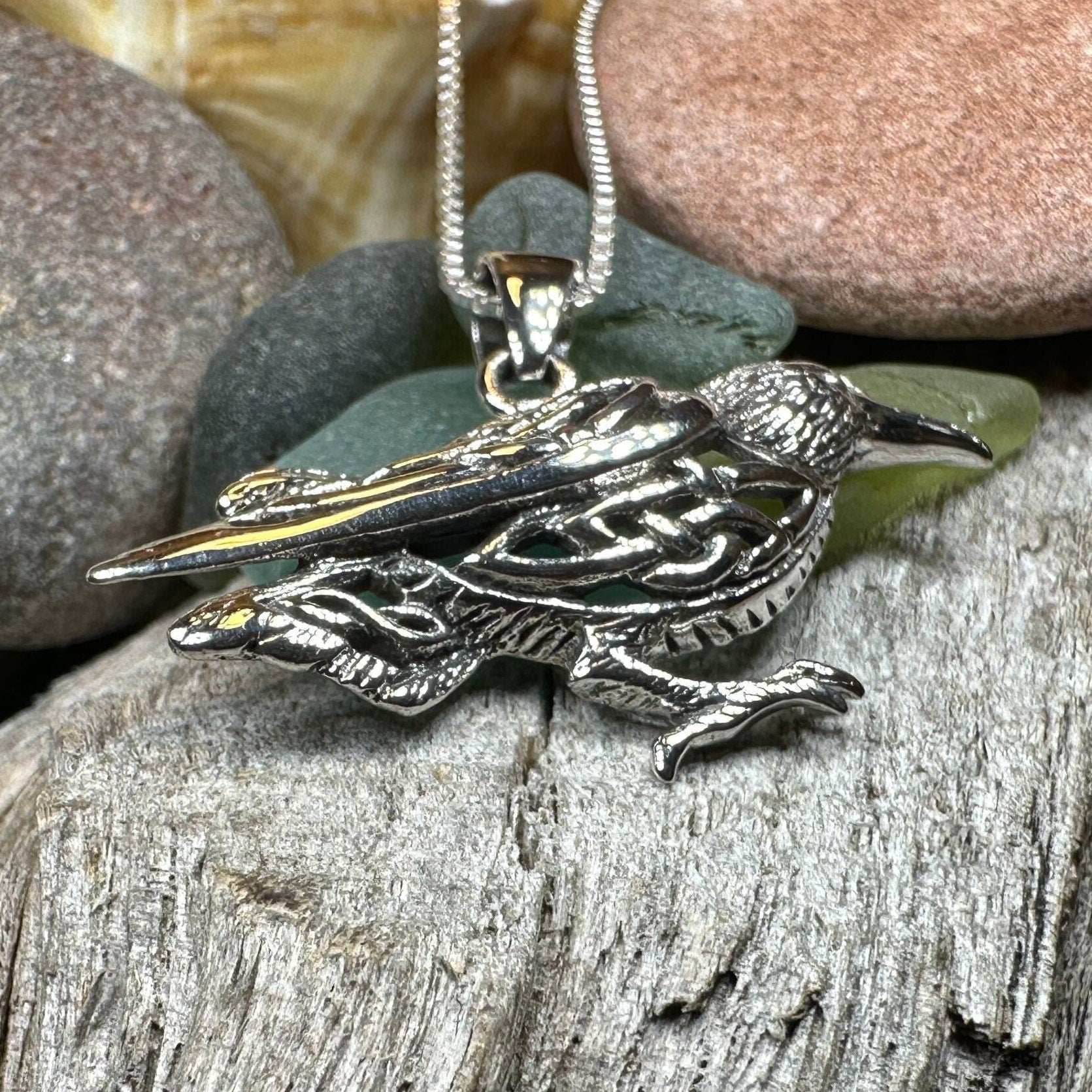 Eventide Celtic Raven Necklace - 18