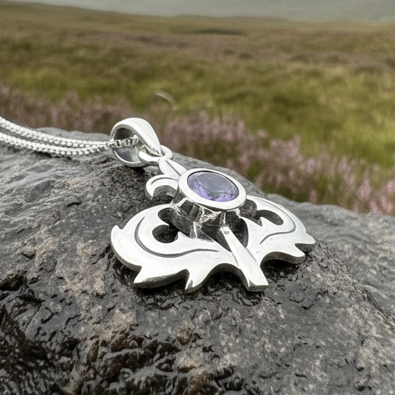 Lorraine Amethyst Thistle Necklace