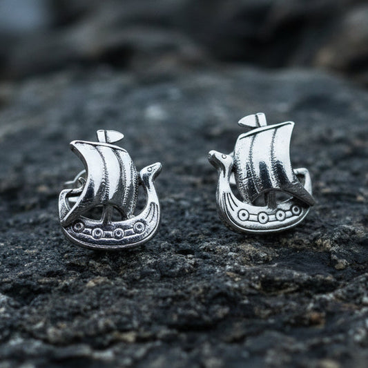 Viking Ship Post Earrings