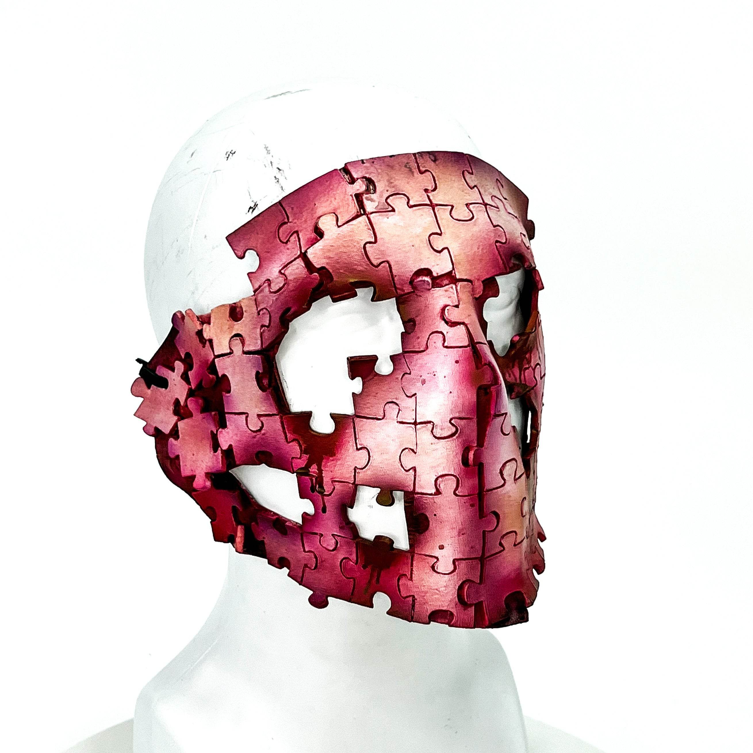 Flesh Puzzle Handmade Genuine Leather Mask - 