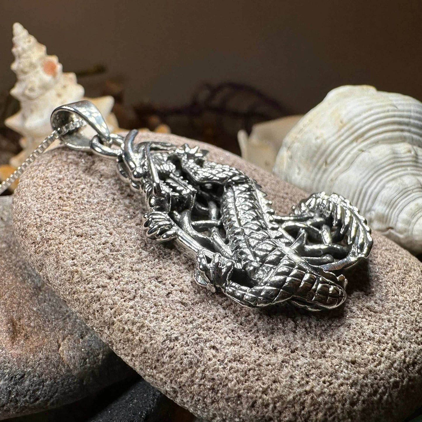 Aevnass Dragon Moon Necklace - 18