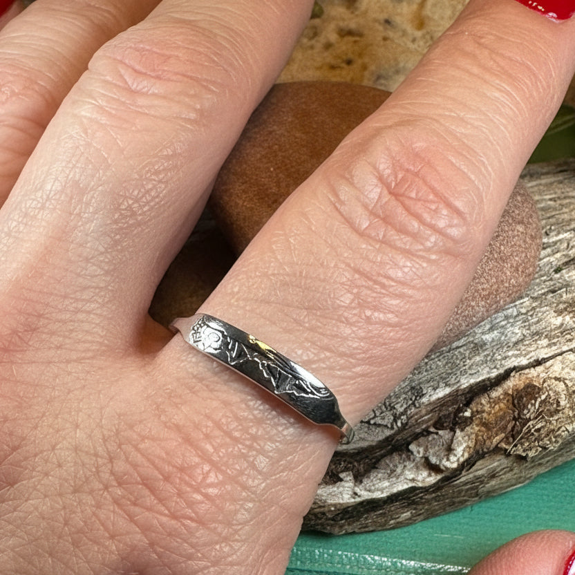 Minimalist Highland Mountain Ring