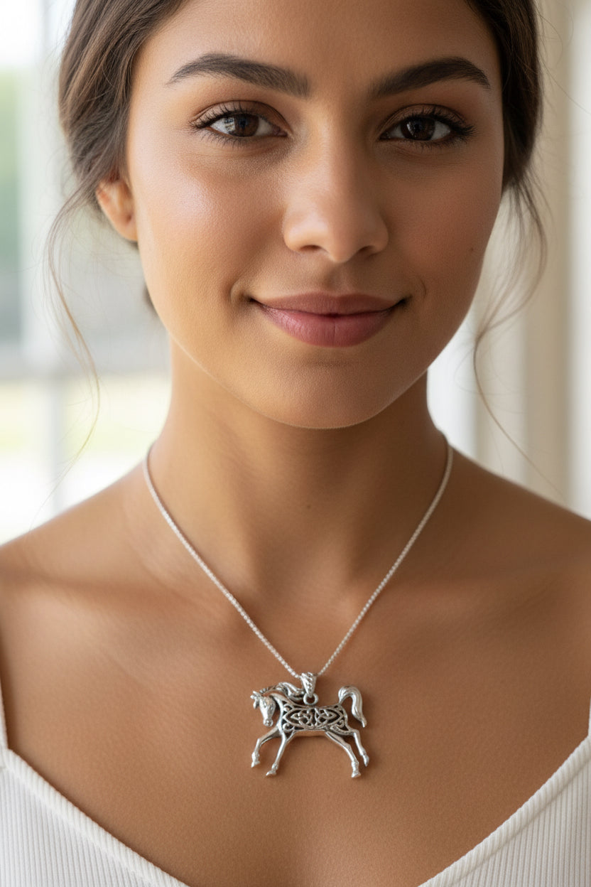 Celtic Spirit Horse Necklace