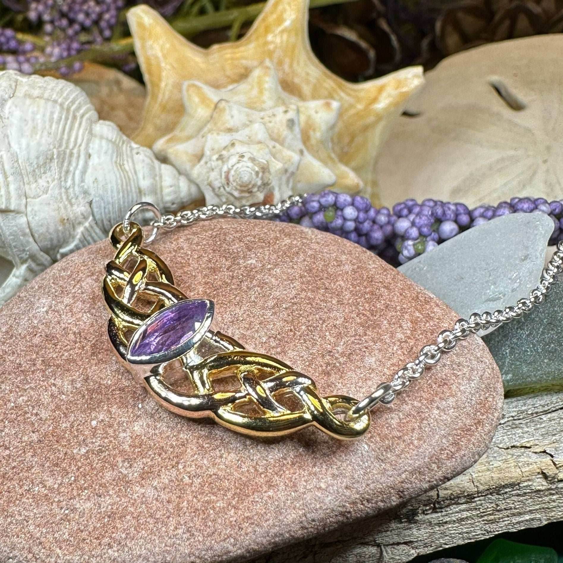 Brielle Celtic Love Knot Necklace - 