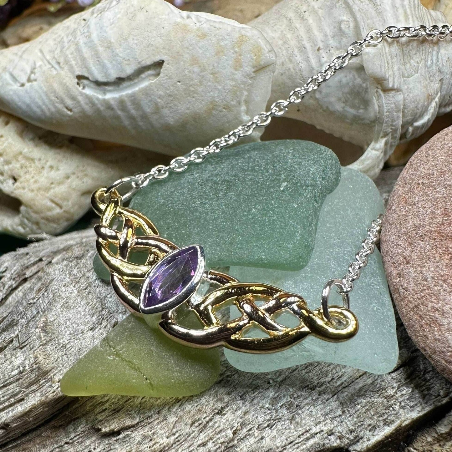 Brielle Celtic Love Knot Necklace - 