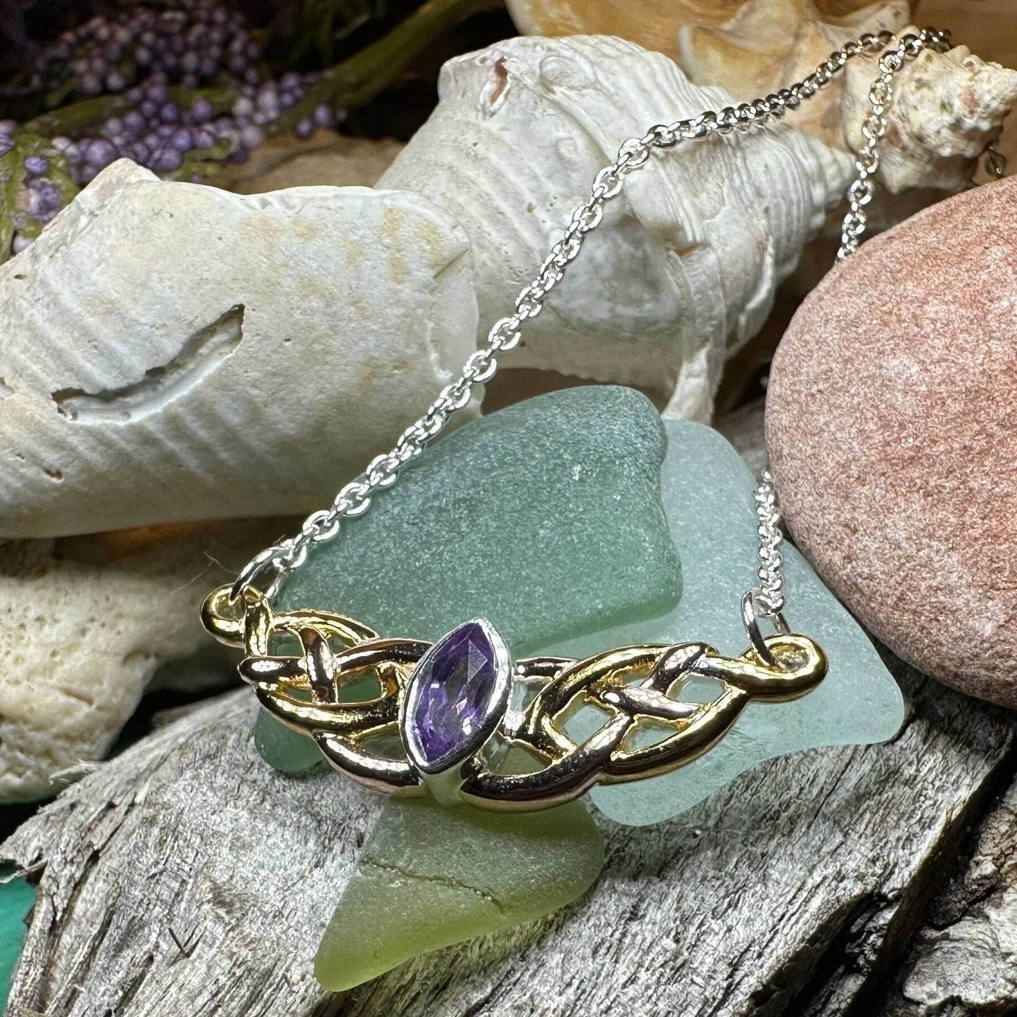 Brielle Celtic Love Knot Necklace - 