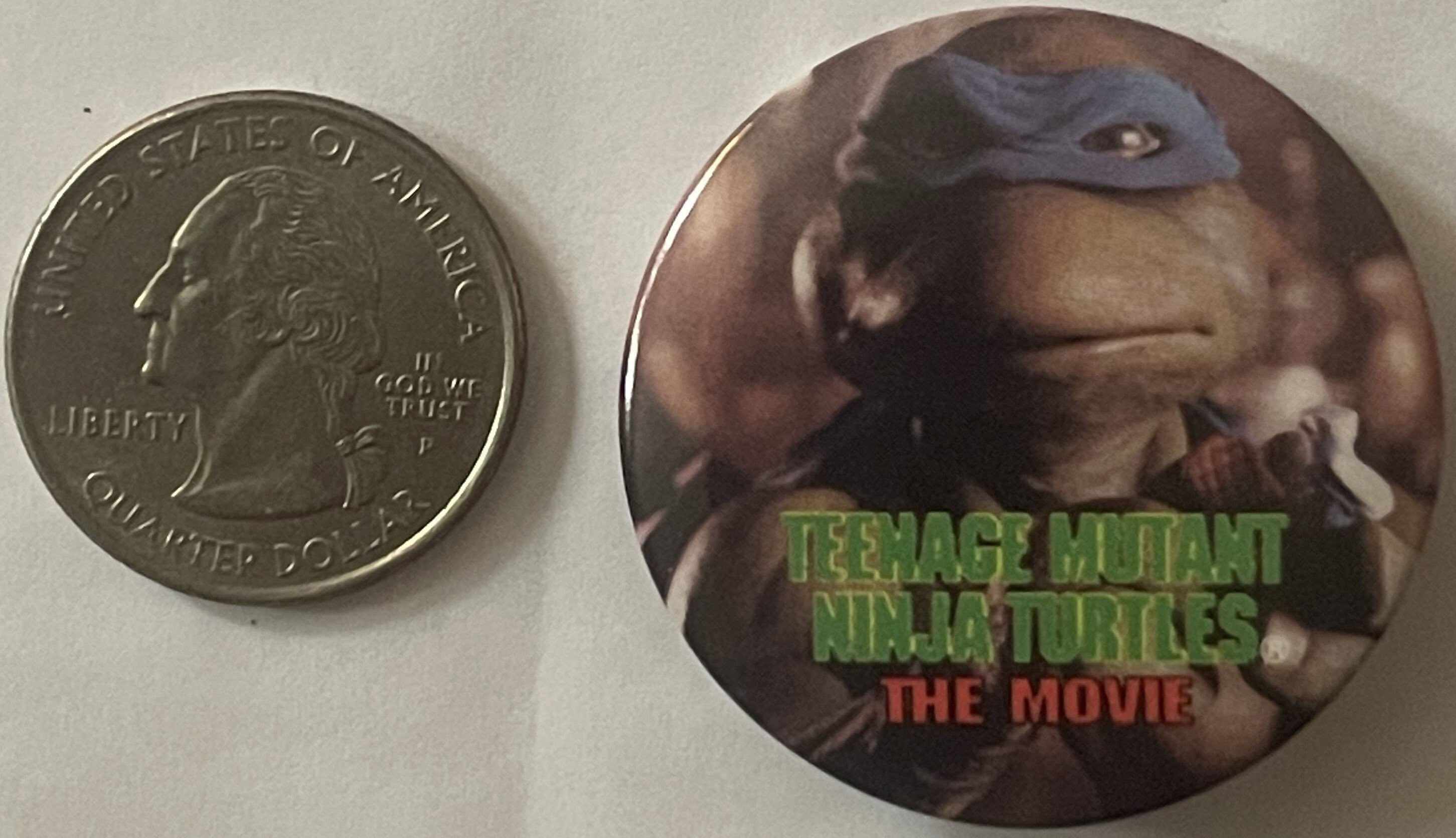 Rare 1990 Leonardo Ninja Turtles Movie Pin Unleashed