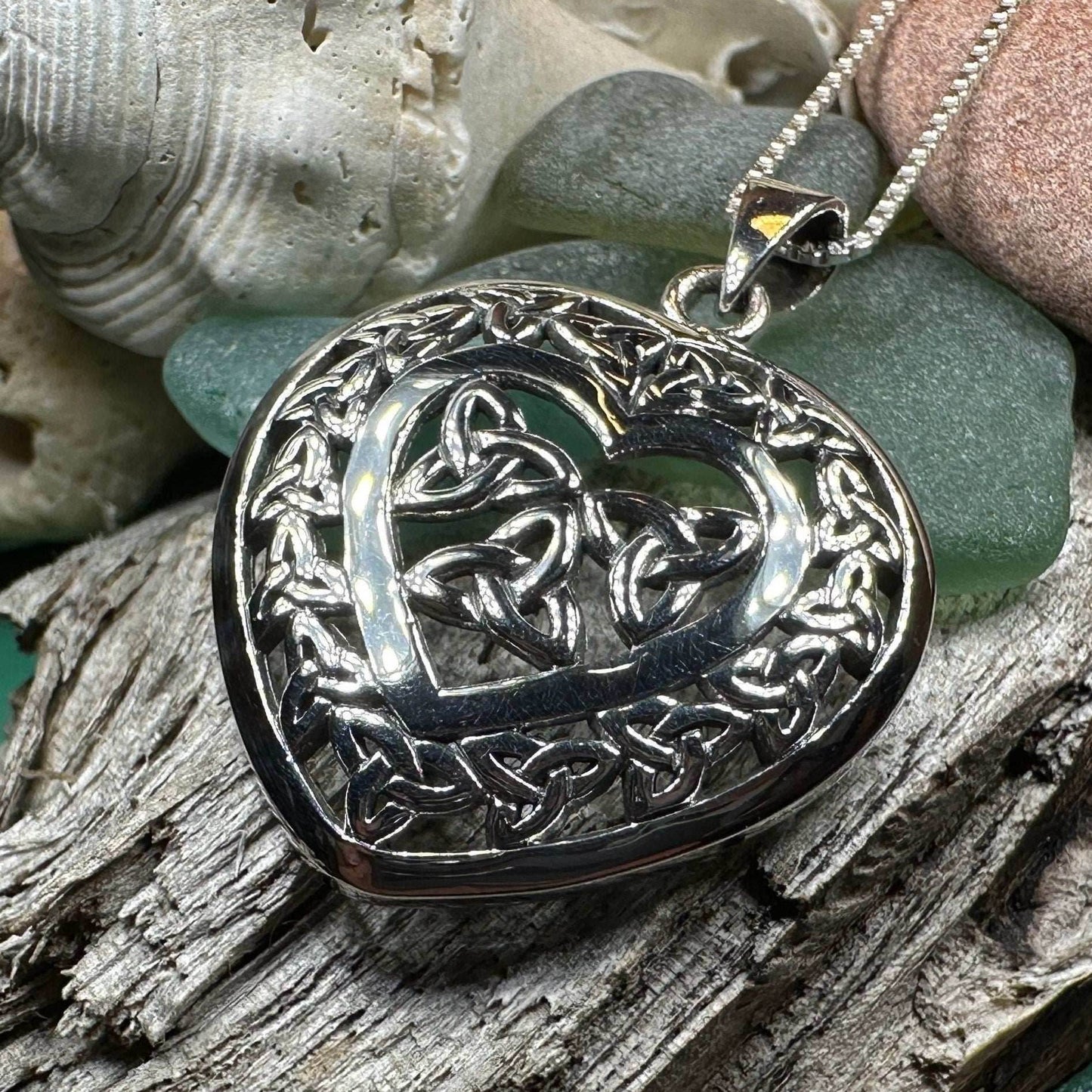 Celtic Loving Heart Necklace - 18