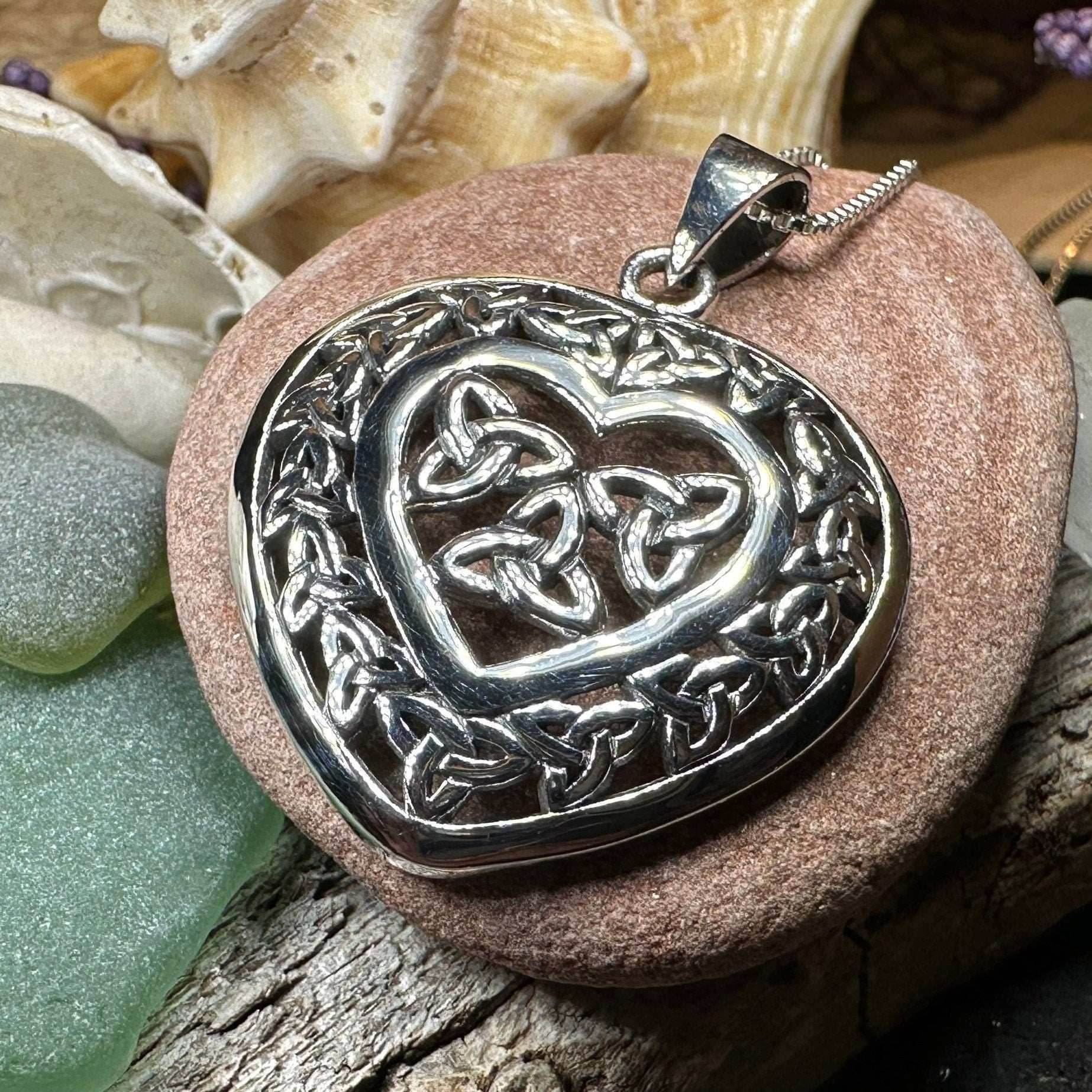 Celtic Loving Heart Necklace - 18